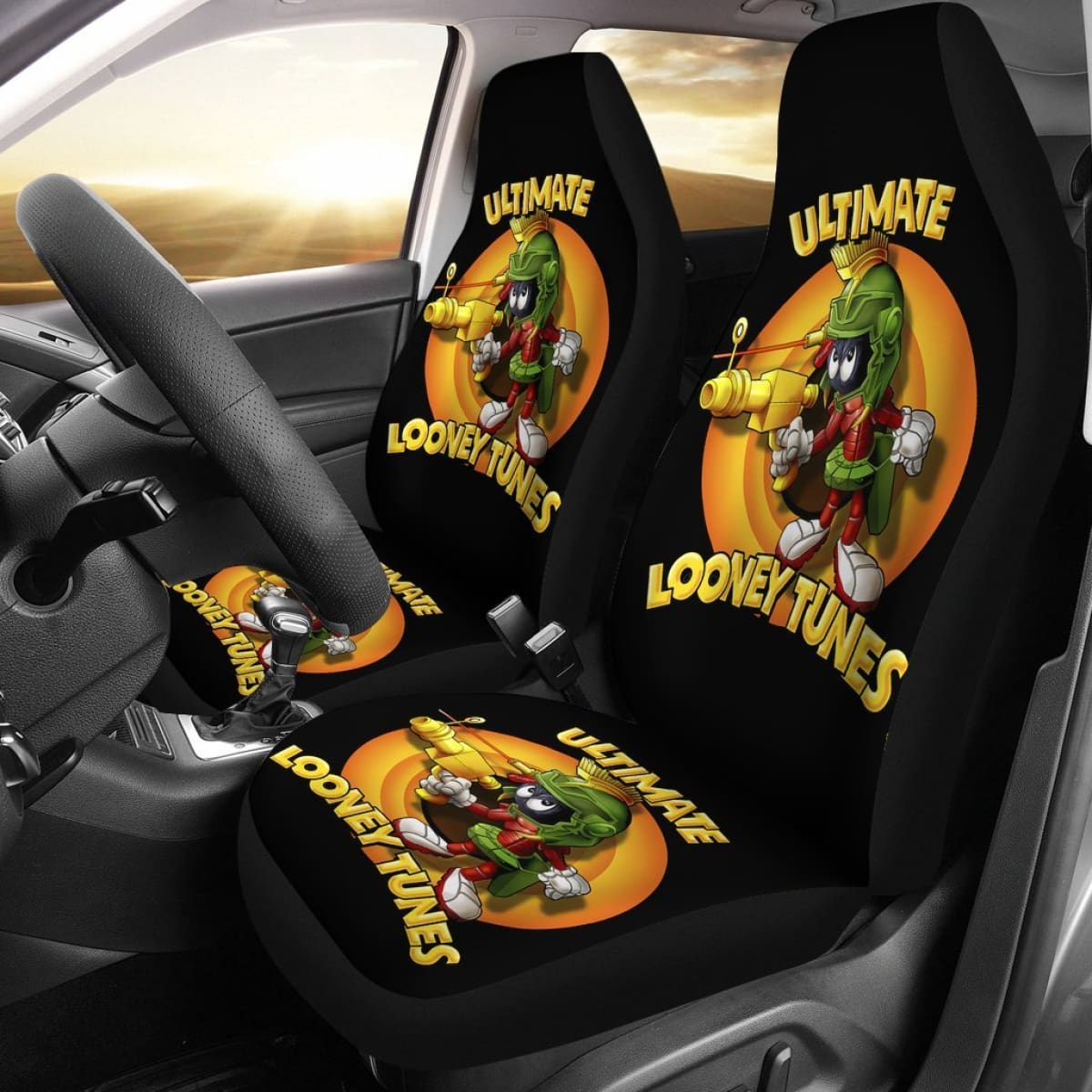 Cartoon Looney Tunes Martian Car Seat Covers H200215 Universal Fit 225311