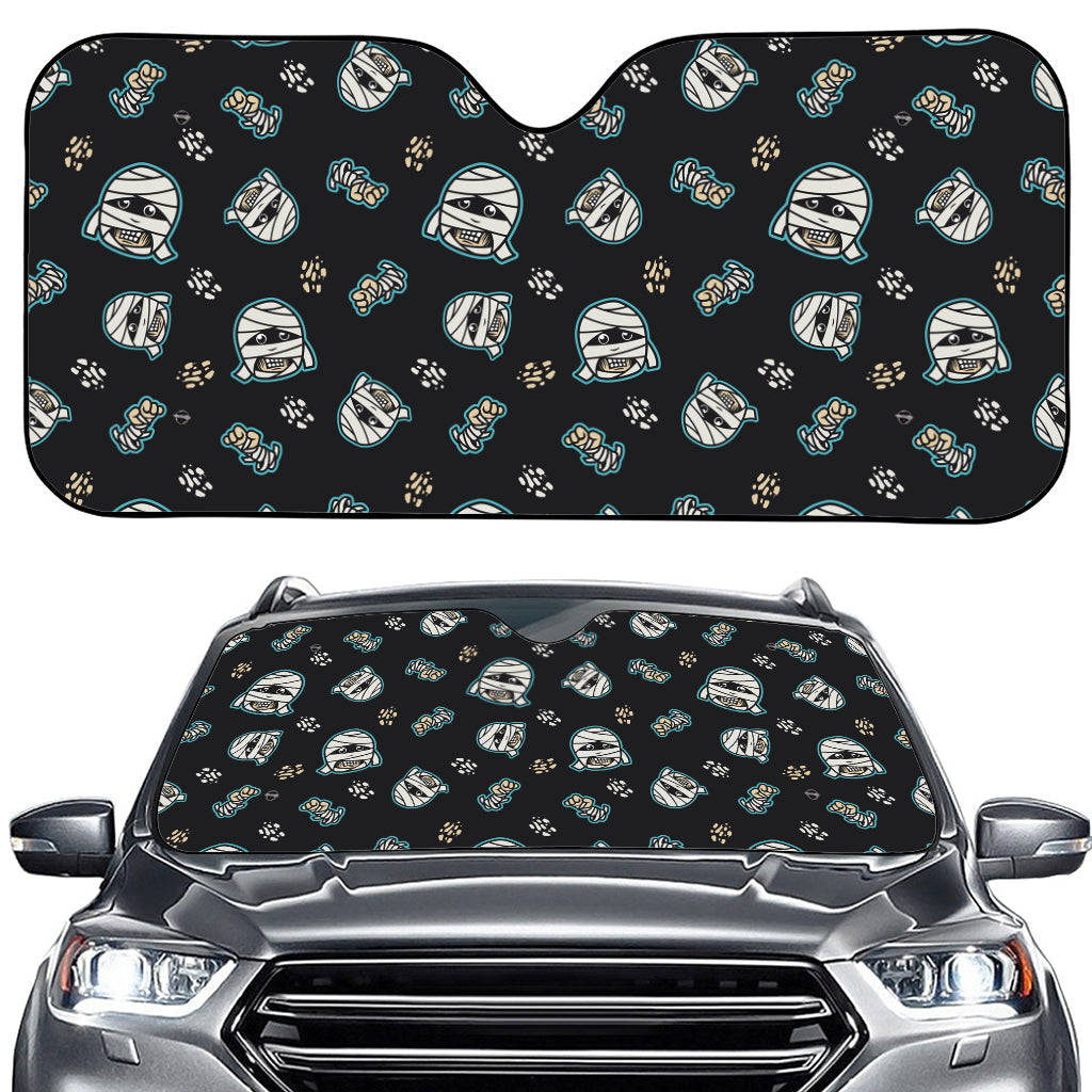 Cartoon Mummy Pattern Print Car Windshield Sun Shade
