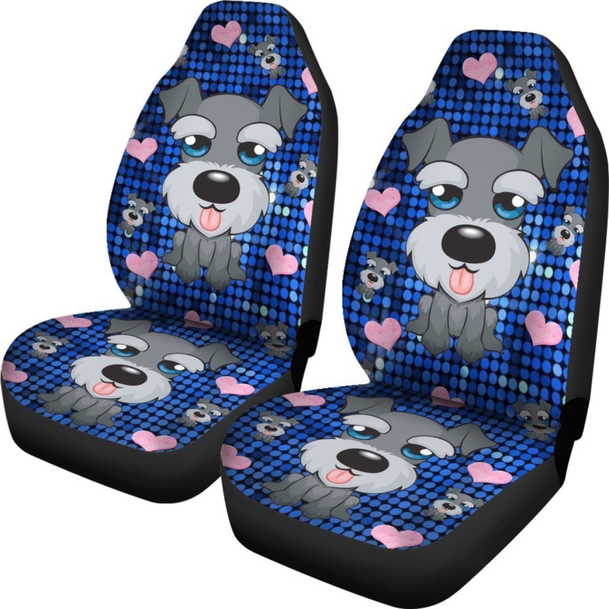 Cartoon Schnauzer Car Seat Covers Universal Fit 225721