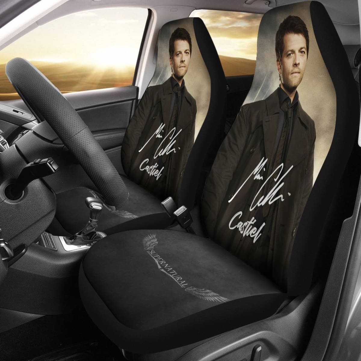 Castiel Signature Supernatural Car Seat Covers Mn04 Universal Fit 225721