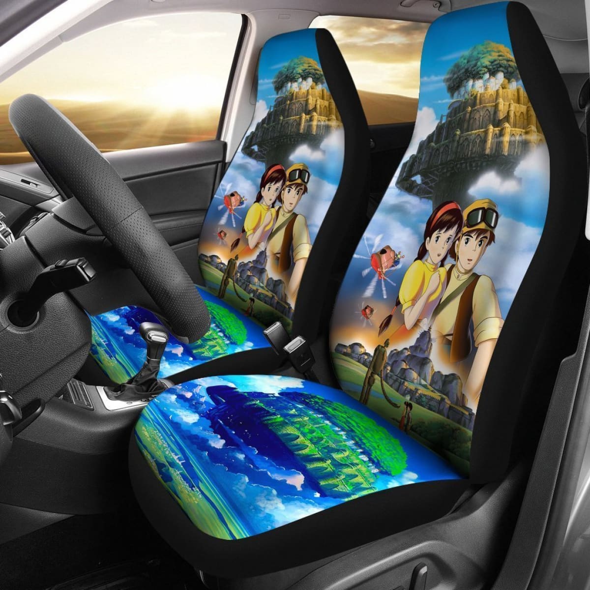Castle In The Sky Anime Car Seat Covers Nh07 Universal Fit 225721