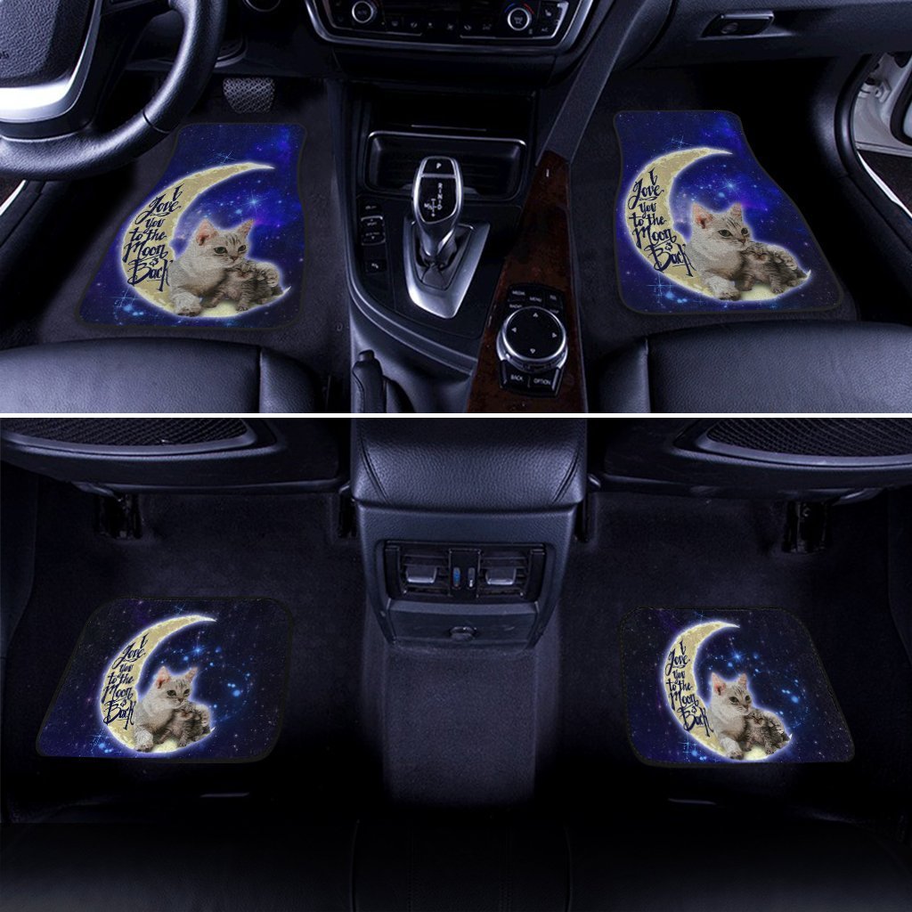 Cat Car Floor Mats Custom I Love You To The Moon And Back Car Accessories Meaningful