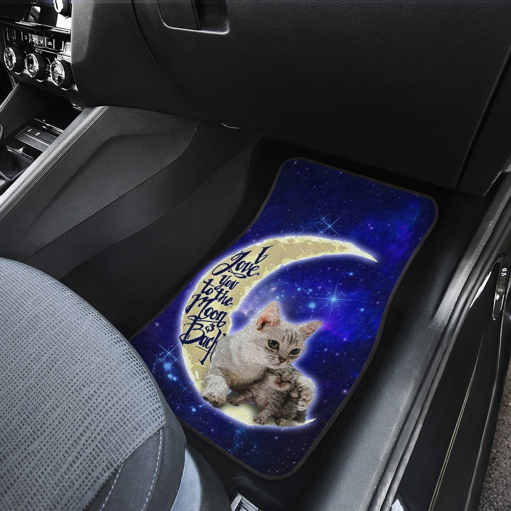 Cat Car Floor Mats Custom I Love You To The Moon And Back Car Accessories Meaningful