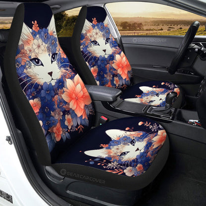Cat Floral Car Seat Covers Custom Car Accessories