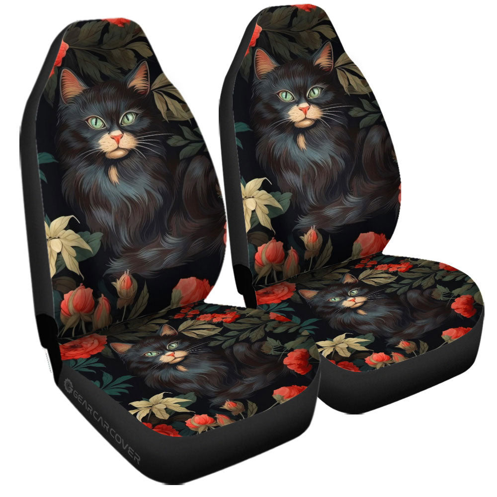 Cat Floral Car Seat Covers Custom Car Accessories