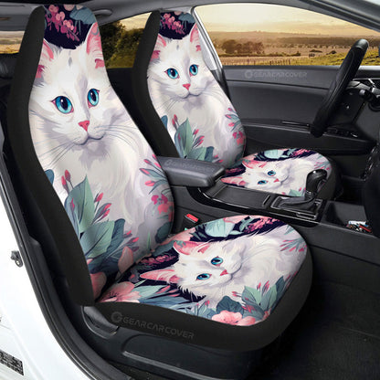 Cat Floral Car Seat Covers Custom Car Accessories