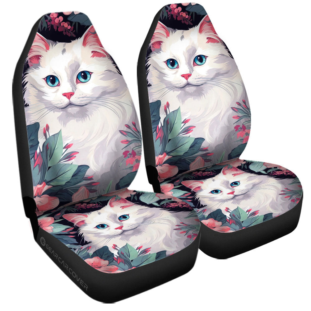 Cat Floral Car Seat Covers Custom Car Accessories