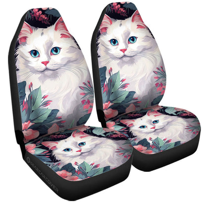 Cat Floral Car Seat Covers Custom Car Accessories
