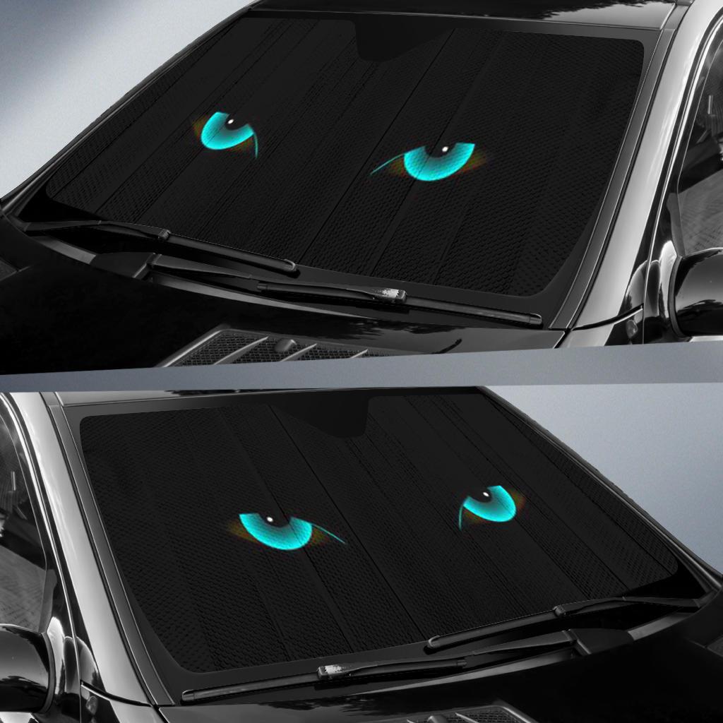Cat Green Eyes Auto Sun Shades Windshield Accessories Decor Gift