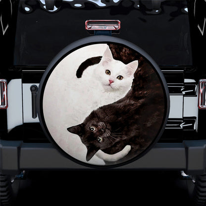 Cat Yin Yang Car Spare Tire Cover
