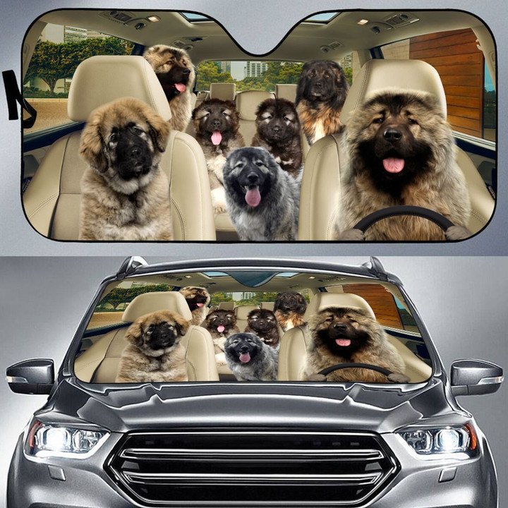 Caucasian Shepherd (Caucasian-Ovcharka) Car All Over Printed 3D Sun Shade