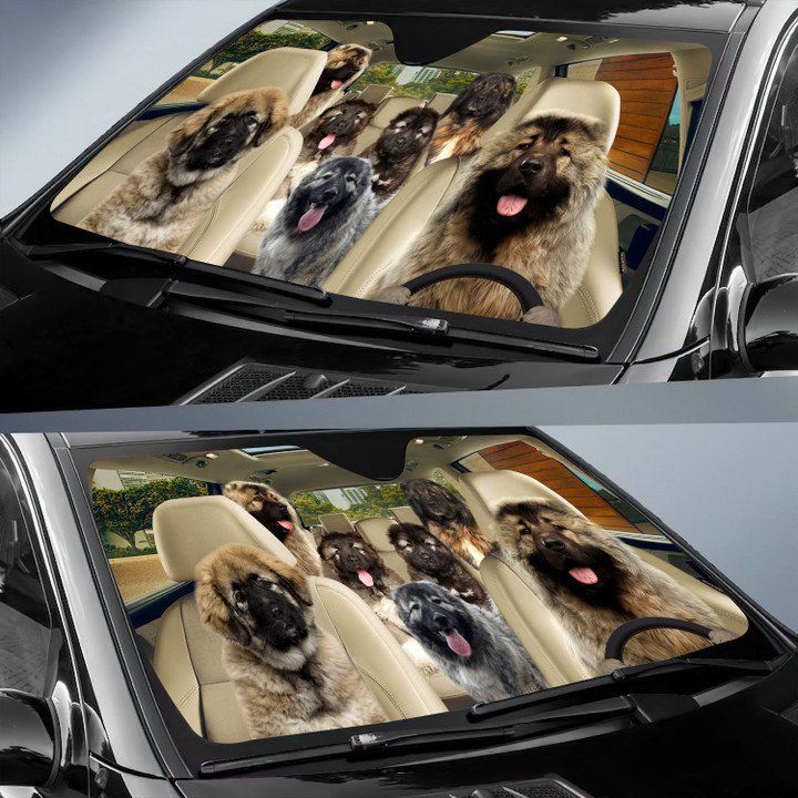 Caucasian Shepherd (Caucasian-Ovcharka) Car All Over Printed 3D Sun Shade