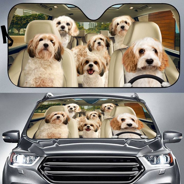 Cavachon Car All Over Printed 3D Sun Shade