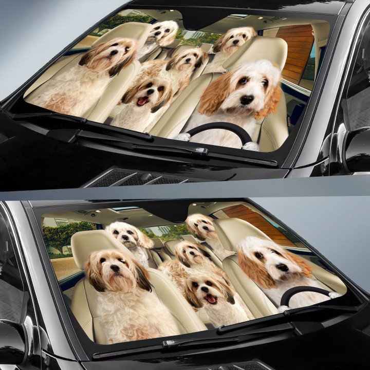 Cavachon Car All Over Printed 3D Sun Shade