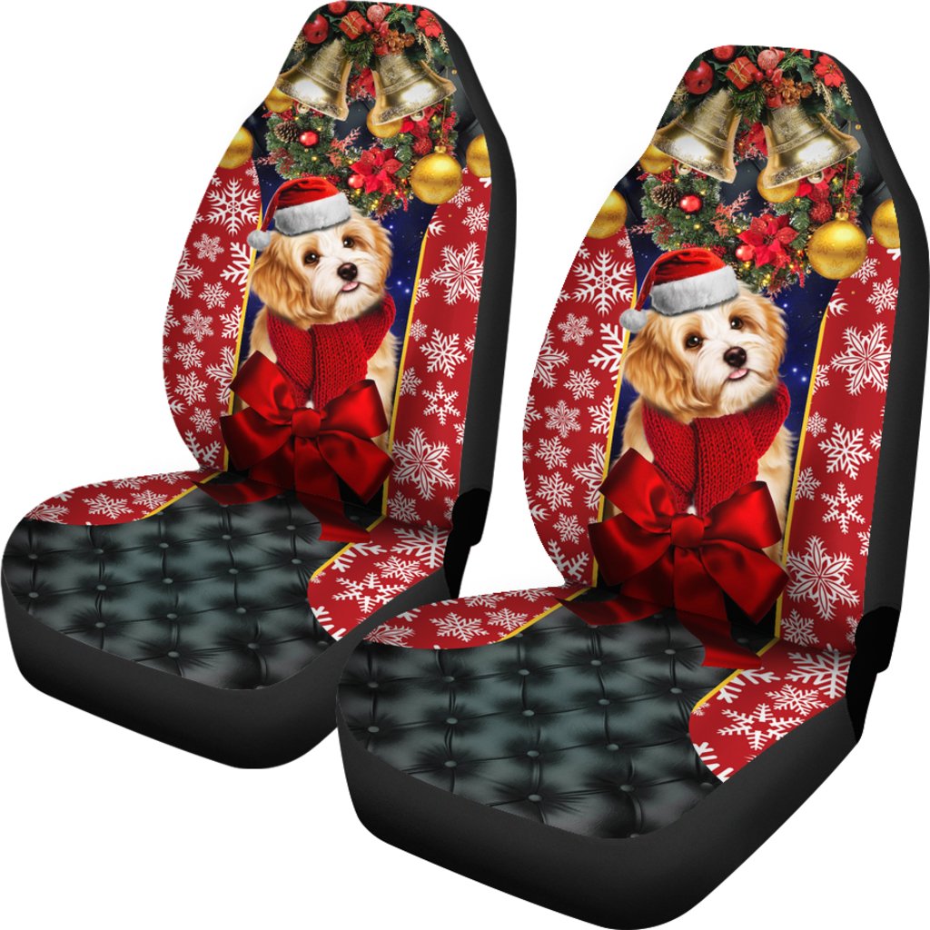 Cavachon Shih Tzu Puppy Premium Custom Car Seat Covers Decor Protector