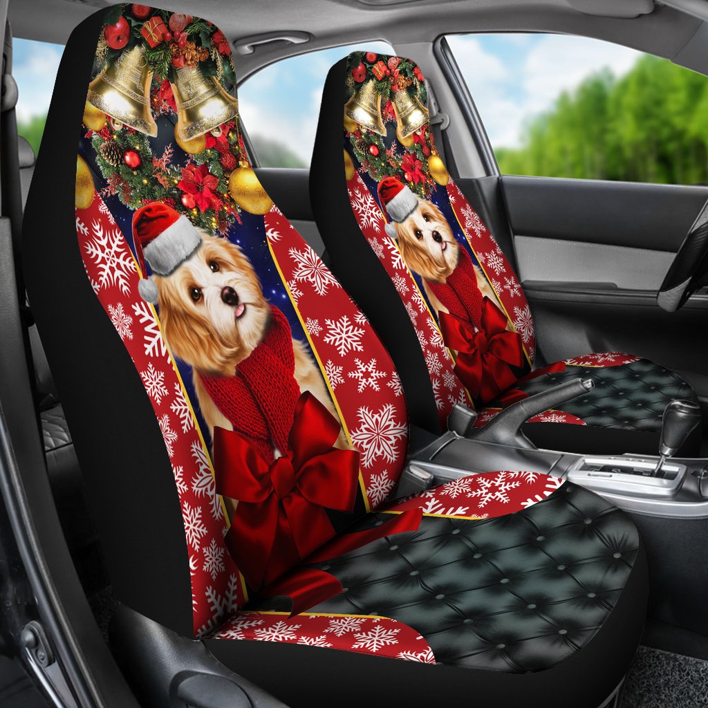 Cavachon Shih Tzu Puppy Premium Custom Car Seat Covers Decor Protector