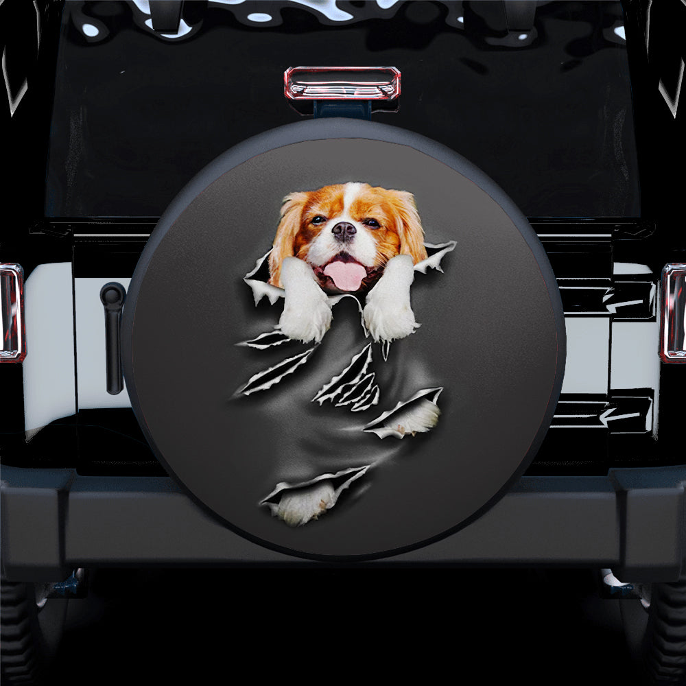 Cavalier King Charles Spaniels Dog Hanging Cute Car Spare Tire Cover