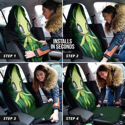 Celebi Green Pokemon Car Seat Covers Style 2 213001