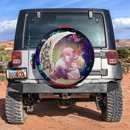 Chainsaw Man Denji x Power Love You To The Moon Galaxy Car Spare Tire Cover