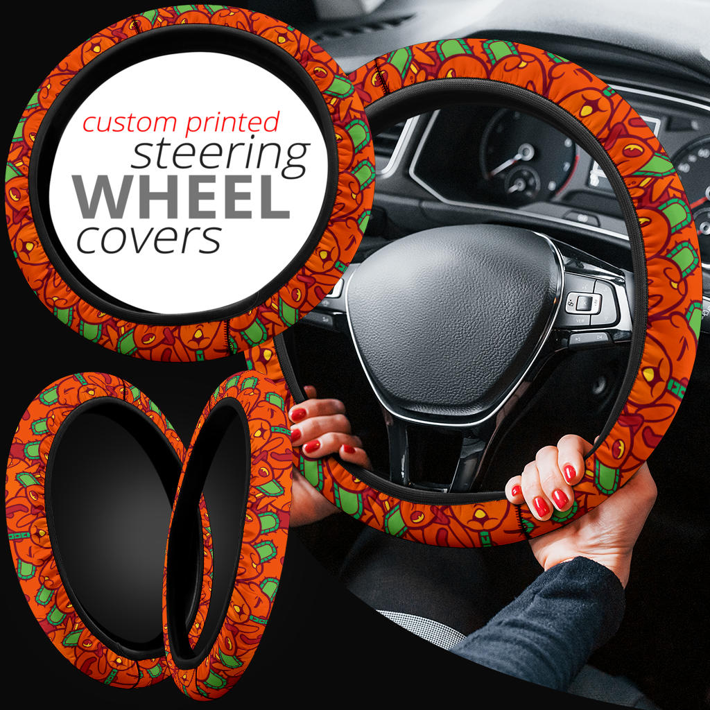Chainsaw Man Pochita Car Steering Wheel Cover