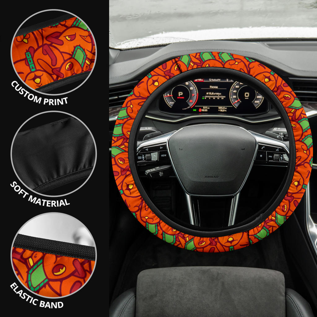 Chainsaw Man Pochita Car Steering Wheel Cover