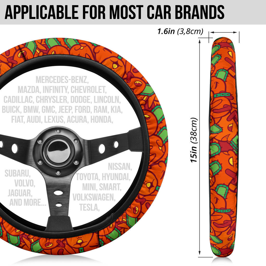 Chainsaw Man Pochita Car Steering Wheel Cover