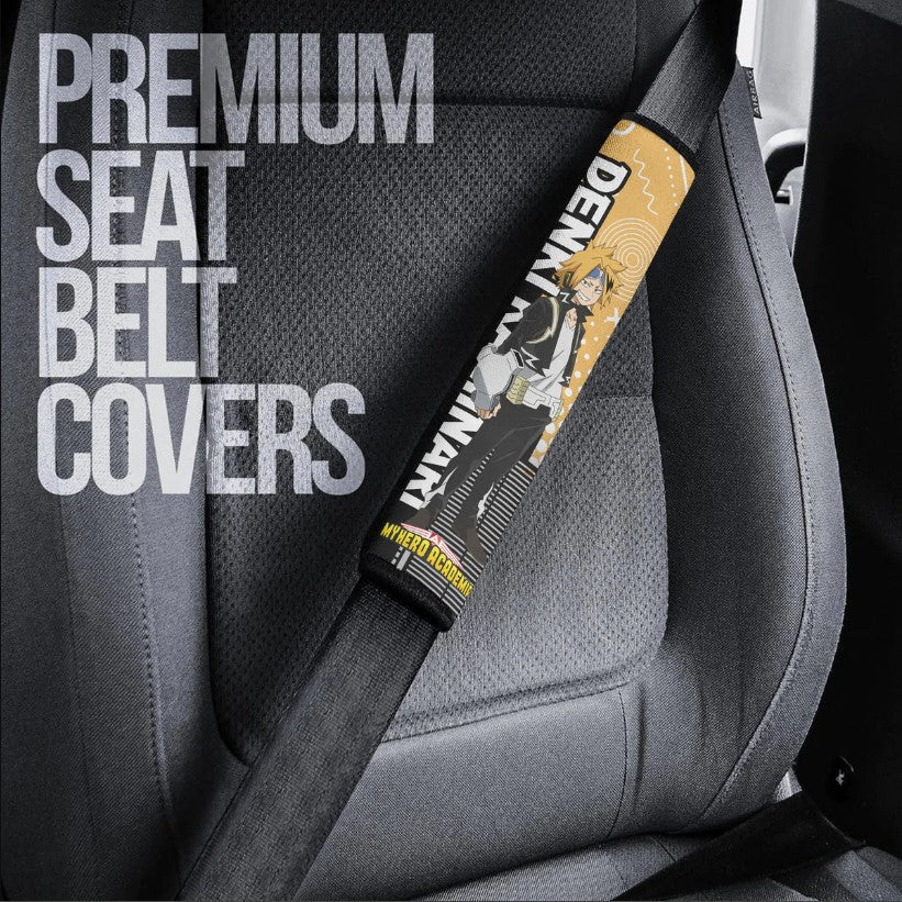 Chargebolt My Hero Academia Denki Kaminari Anime Car Seat Belt Cover Custom Car Accessories
