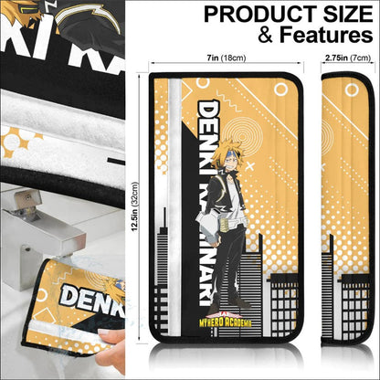 Chargebolt My Hero Academia Denki Kaminari Anime Car Seat Belt Cover Custom Car Accessories