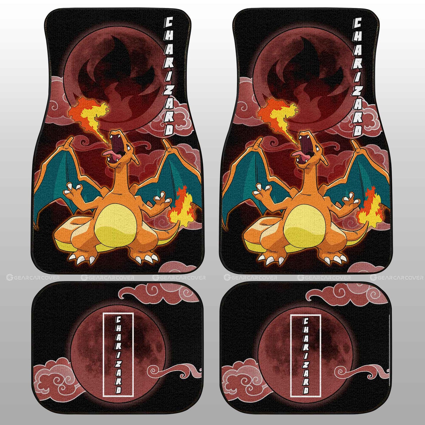 Charizard Car Floor Mats Custom Anime Car Accessories For Anime Fans