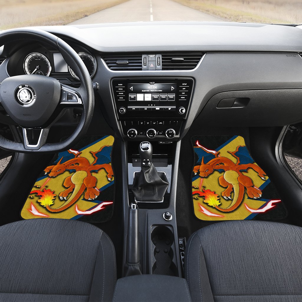 Charizard Car Floor Mats Custom Anime Car Interior Accessories