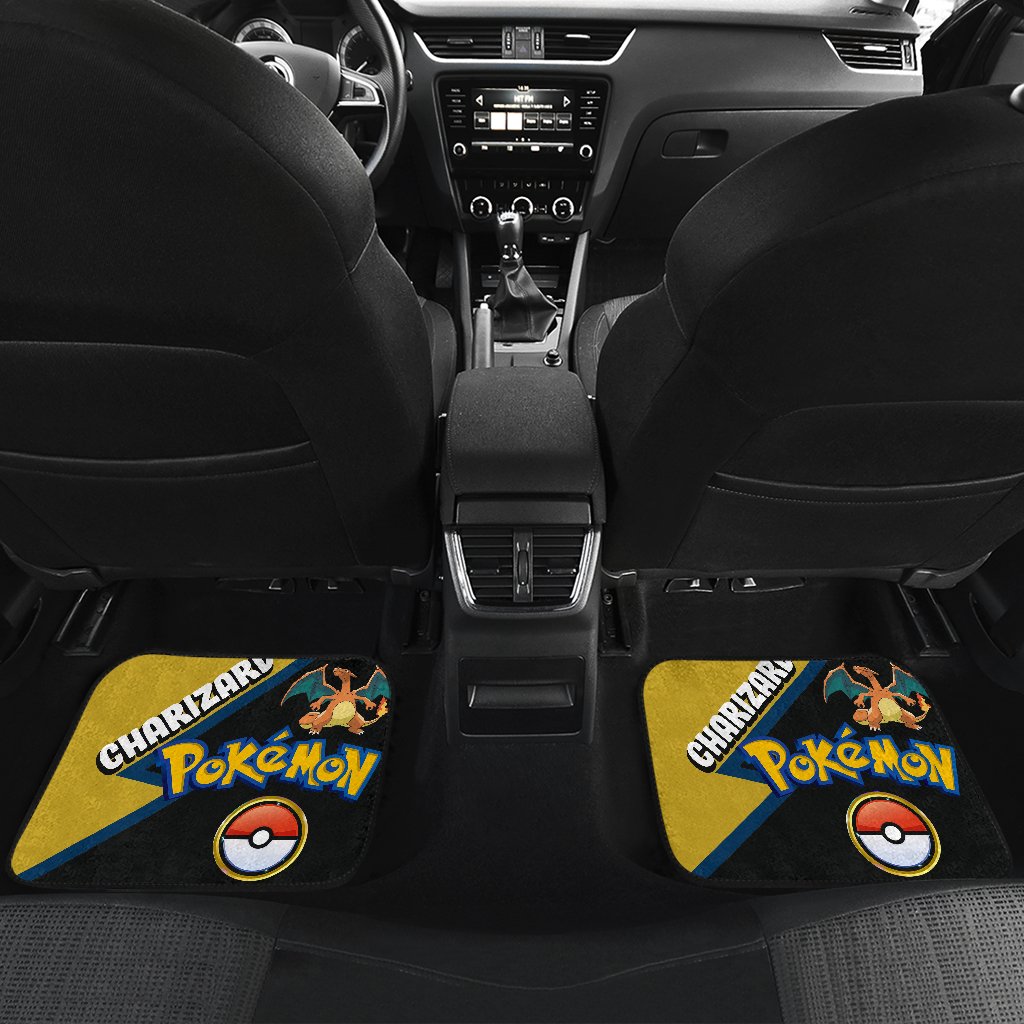Charizard Car Floor Mats Custom Anime Car Interior Accessories