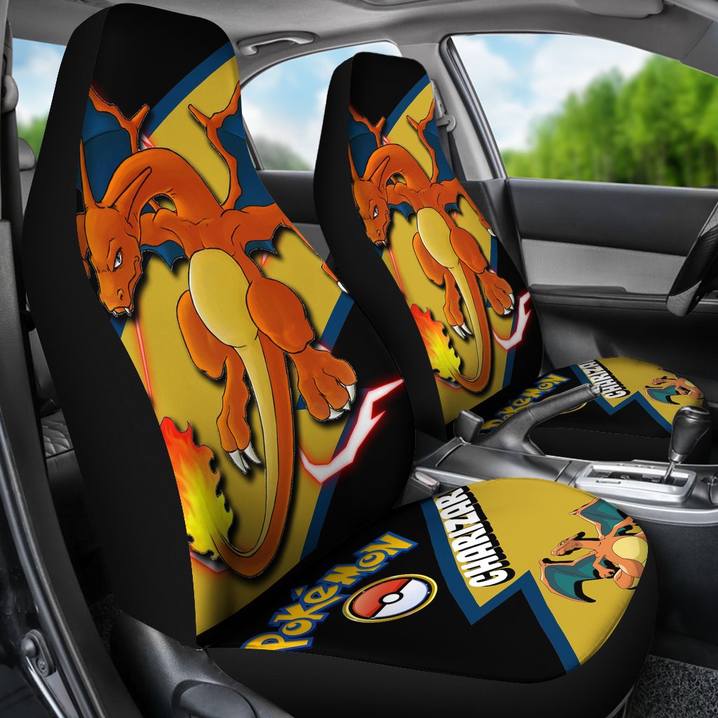 Charizard Car Seat Covers Custom Anime Pokemon Car Accessories