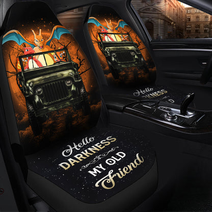 Charizard Charmander Pokemon Ride Jeep Moonlight Halloween Car Seat Covers
