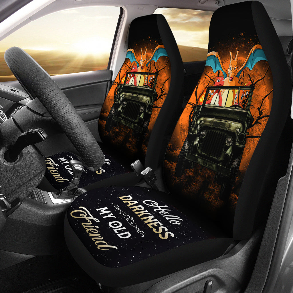 Charizard Charmander Pokemon Ride Jeep Moonlight Halloween Car Seat Covers
