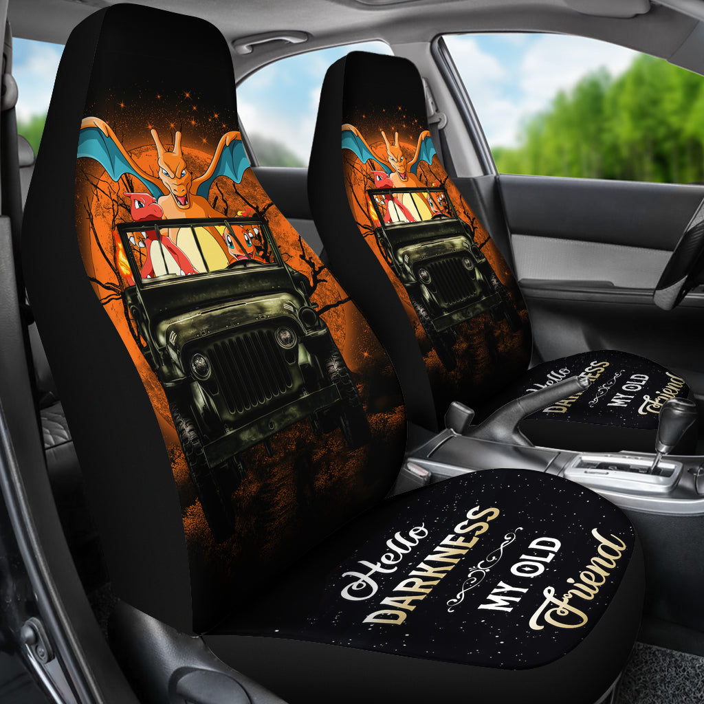 Charizard Charmander Pokemon Ride Jeep Moonlight Halloween Car Seat Covers