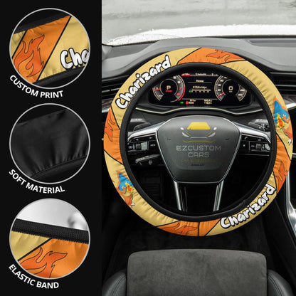 Charizard Pokemon Anime Steering Wheel Cover