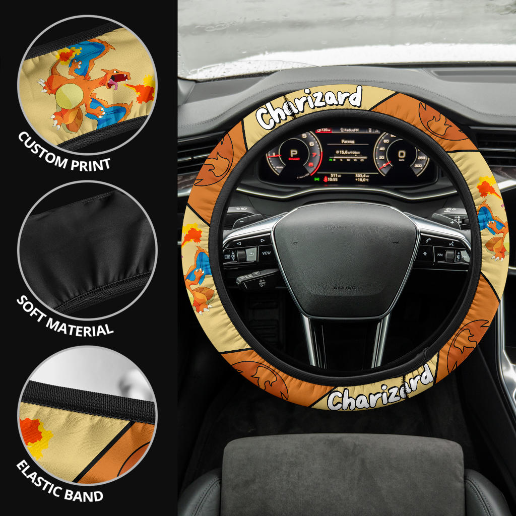 Charizard Premium Car Steering Wheel Cover