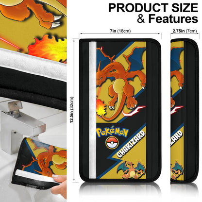 Charizard car seat belt covers Anime Custom Car Accessories