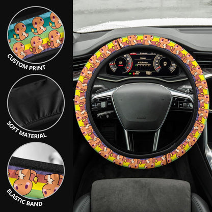 Charmander Anime Custom Car Steering Wheel Cover