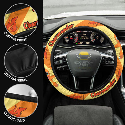 Charmander Pokemon Anime Steering Wheel Cover