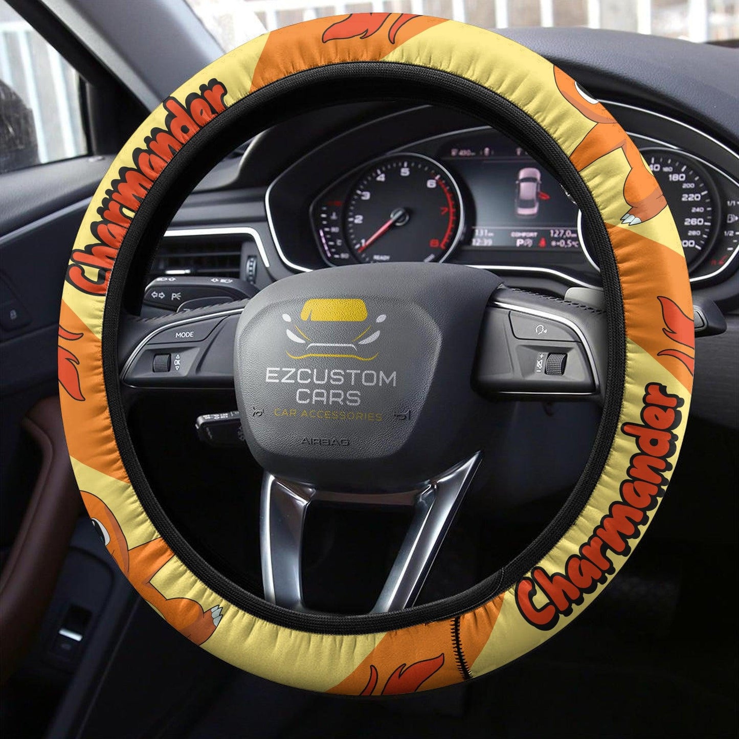 Charmander Pokemon Anime Steering Wheel Cover
