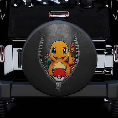 Charmander Zipper Car Spare Tire Cover