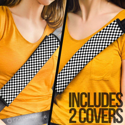 Checkerboard Seat Belt Covers Custom Car Accessories