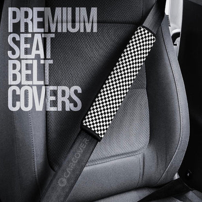 Checkerboard Seat Belt Covers Custom Car Accessories