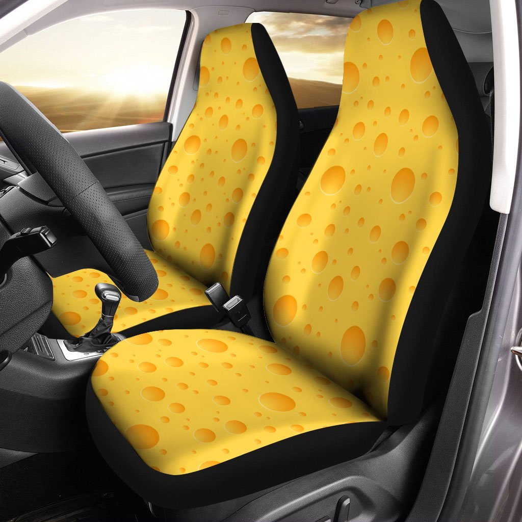 Cheese Car Seat Covers Custom Printed Funny Car Accessories