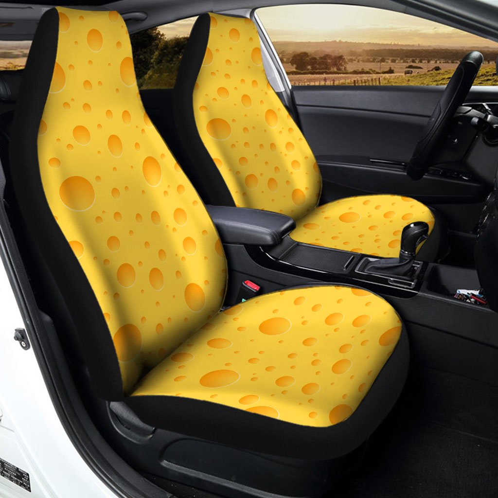 Cheese Car Seat Covers Custom Printed Funny Car Accessories