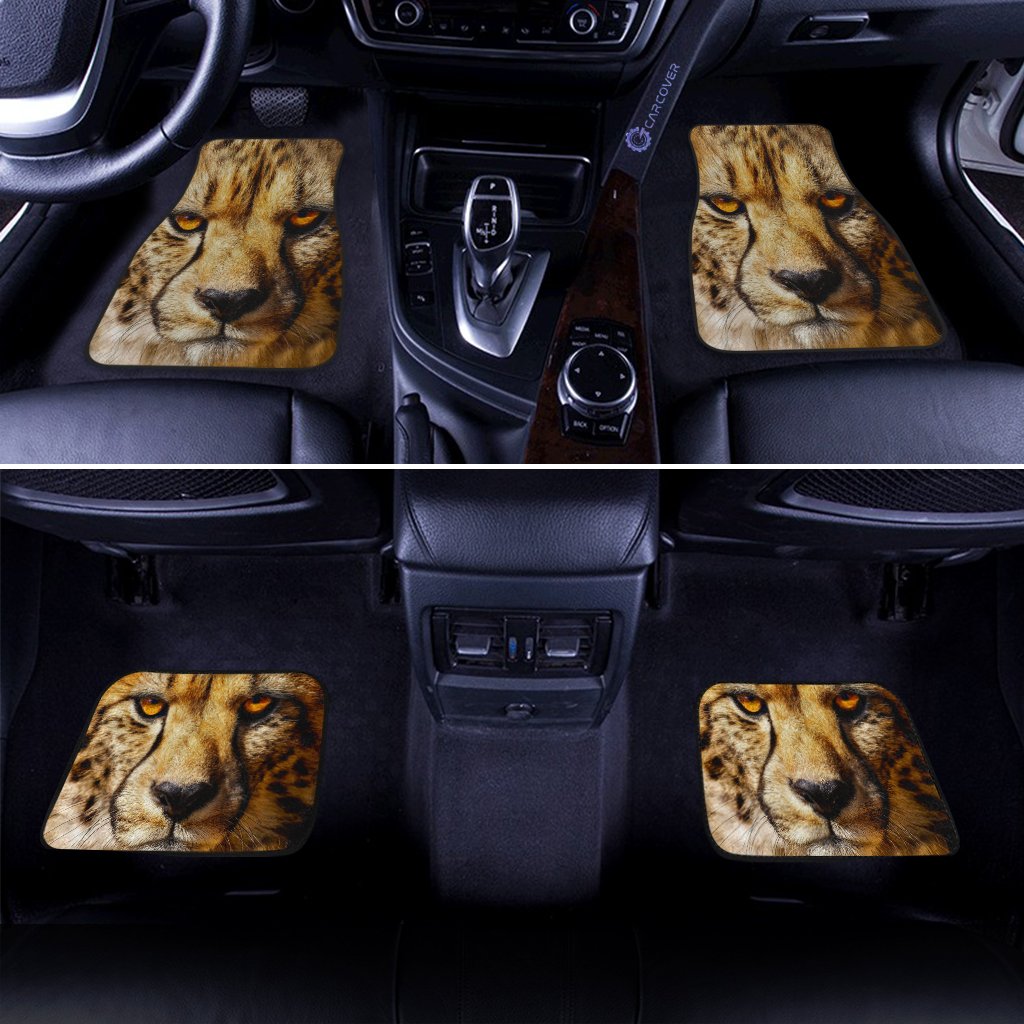 Cheetah Car Floor Mats Custom Wild Animal Car Interior Accessories