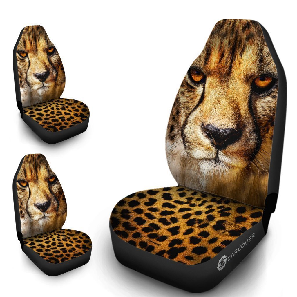 Cheetah Car Seat Covers Custom Wild Animal Car Interior Accessories