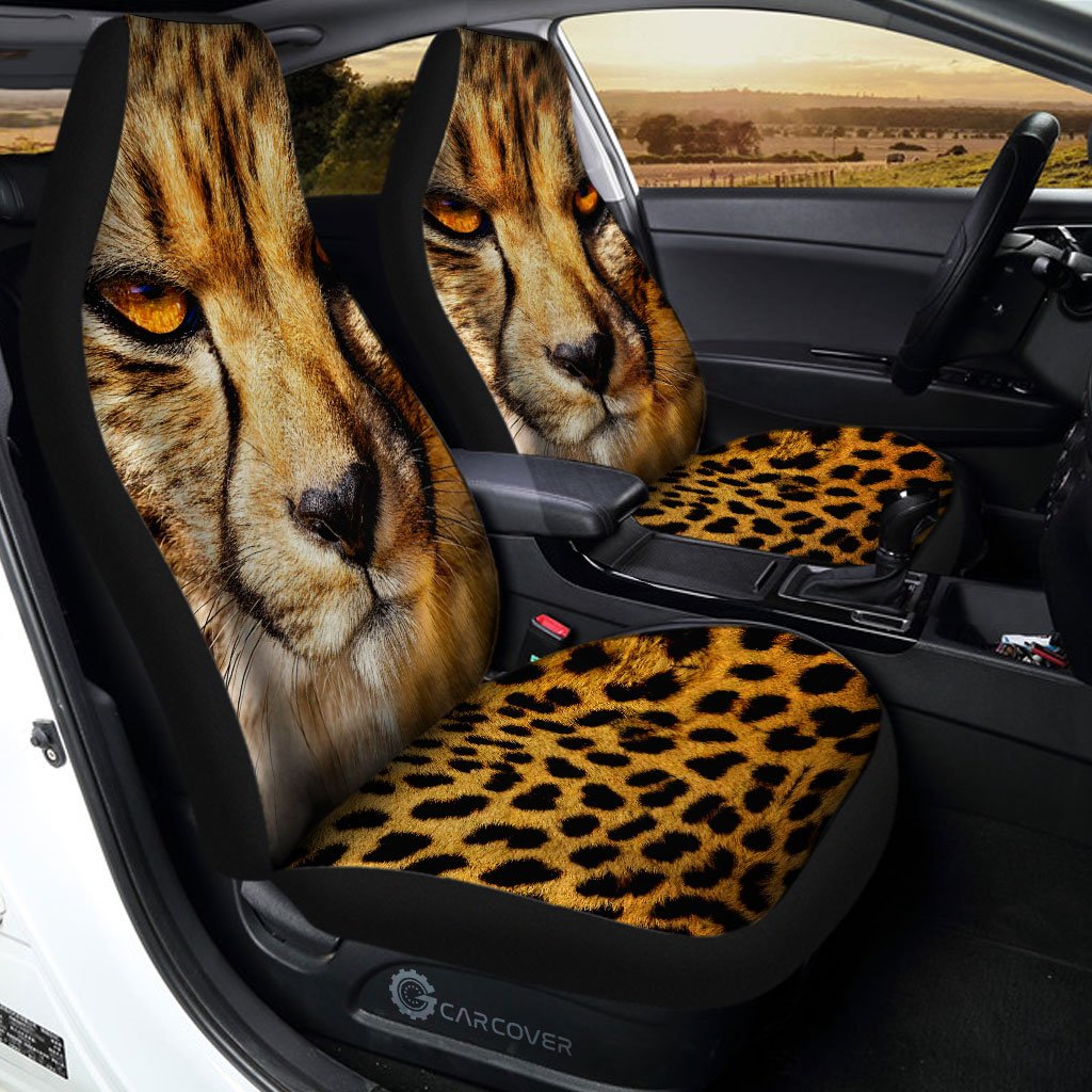 Cheetah Car Seat Covers Custom Wild Animal Car Interior Accessories