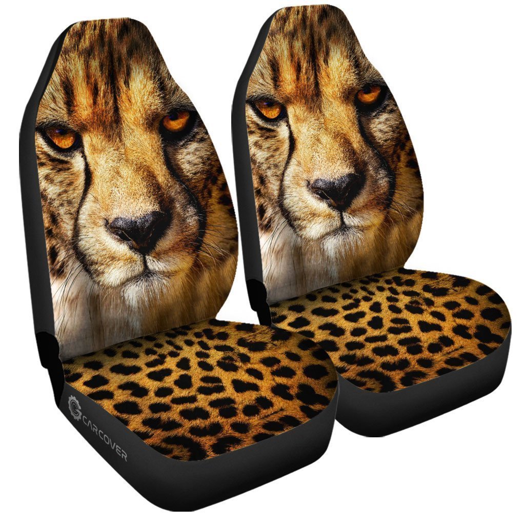 Cheetah Car Seat Covers Custom Wild Animal Car Interior Accessories